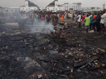 62 Camp Gas Canisters Triggered Fire at Ikate-Elegushi, Lekki Makeshift Structures