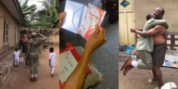 Heartwarming Moment as Corps Member Expresses Profound Gratitude to Father Upon Returning Home (Video)