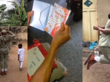 Heartwarming Moment as Corps Member Expresses Profound Gratitude to Father Upon Returning Home (Video)